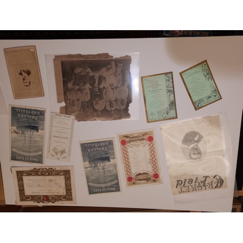 332 - A very interesting and ciollectable Album of Newspaper Cuttings, menu cards cricket memrobilia of TI... 