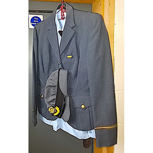 270a - Collection of uniforms RAF , American General, American Navy, Badges, Capos, Helmets,   Shoes, dagge... 