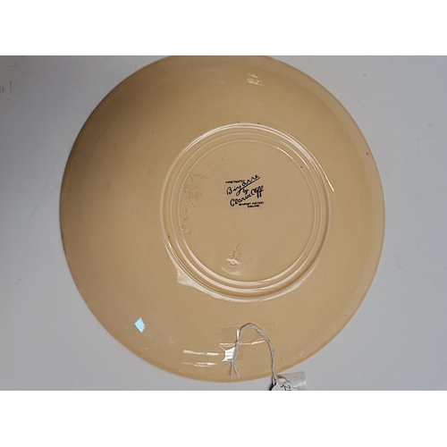 807 - Clarice Cliff BIZARRE plate  23cm diameter ( no damage )