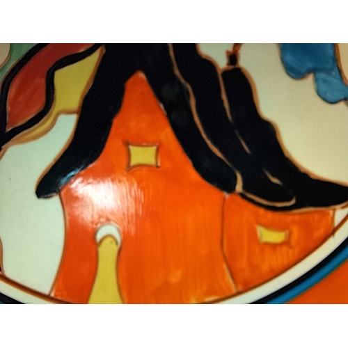 807 - Clarice Cliff BIZARRE plate  23cm diameter ( no damage )