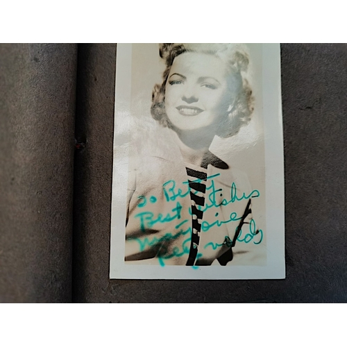 563 - Famous Film Star Autograph Book Including names like Bob Hope,Bing Crosby , Humphrey Bogart ,Judy Ga... 