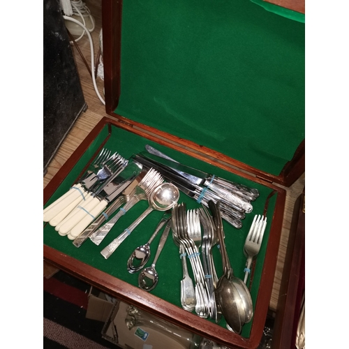 392 - 2 Canteens Cutlery & Old Books  including Observers books