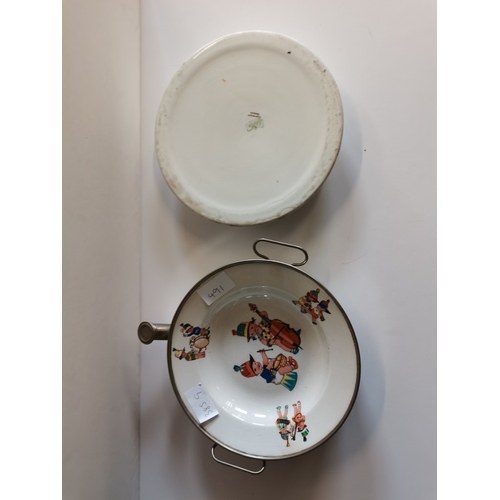 491 - Mabel Lucie Attwell Baby Plate (chip) + other & 2 x Chinese Plates ( Mabel Lucie Attwell wa... 