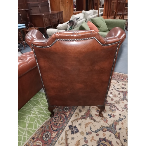 1269 - Brown Leather Arm Chair in excellent condition