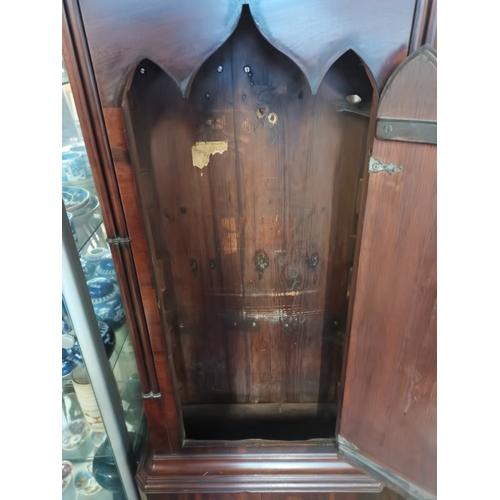 822 - An 8 day longcase clock with painted face by R Lawson Hindley