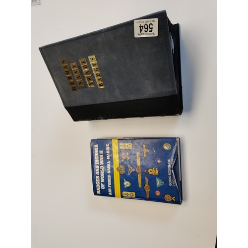 564 - Naval Badges & Book