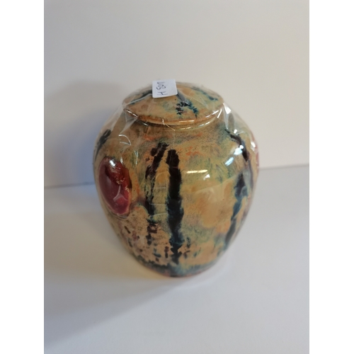 403h - Corridge lidded pot 10cm V.G.C