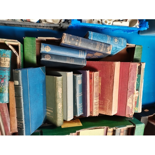 216 - 4 x boxes of vintage books incl visions de notre heure etc etc