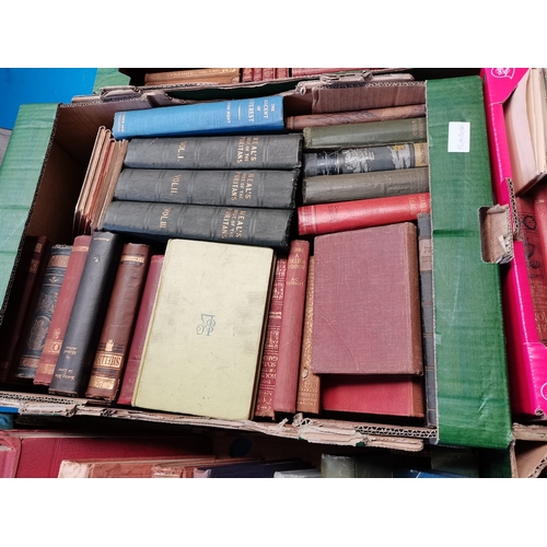 216 - 4 x boxes of vintage books incl visions de notre heure etc etc