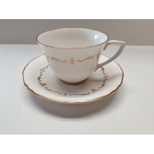 838 - Royal Worcester Gold Chantilly coffee set 49 piece