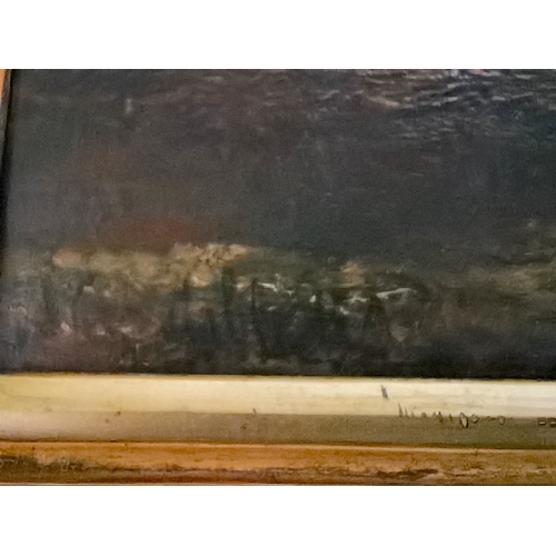 714 - Oil painting in gilt frame signed J Constable on reverse marked 