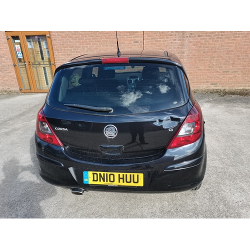 401a - Vauxhall Corsa 1.4 sxi petrol in black with 3 owners from new 59,000 miles 31.5.2010 DN10HUU