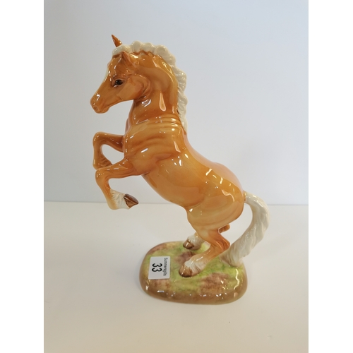 33 - Beswick Rearing Welsh Cob in Palomino