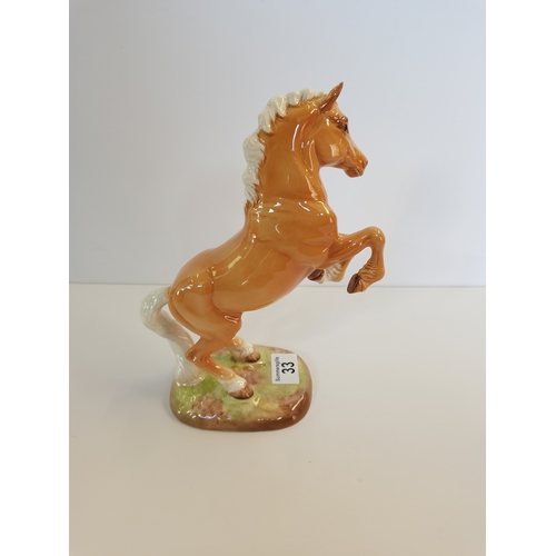 33 - Beswick Rearing Welsh Cob in Palomino