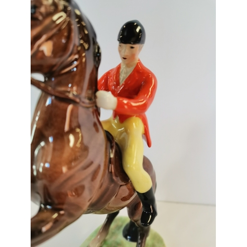 34 - Beswick Rearing huntsman early version style 1 orange jacket and yellow britches