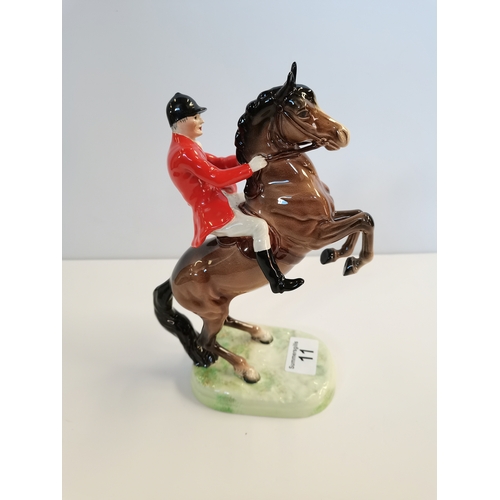 11 - Beswick Huntsman on Brown rearing horse No. 868