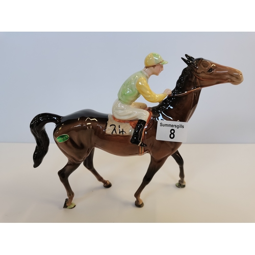 8 - Beswick Racehorse and Jockey No. 24 on saddle - walking racehorse 2nd version