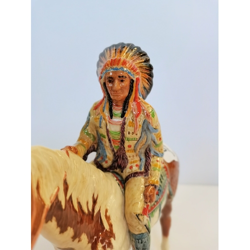 10 - Beswick Indian Chief on Scewbald pony