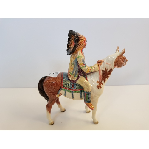 10 - Beswick Indian Chief on Scewbald pony