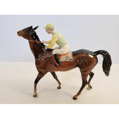 8 - Beswick Racehorse and Jockey No. 24 on saddle - walking racehorse 2nd version