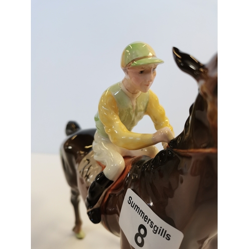 8 - Beswick Racehorse and Jockey No. 24 on saddle - walking racehorse 2nd version