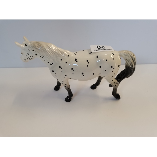 20 - Beswick English Appalousa spotted walking pony