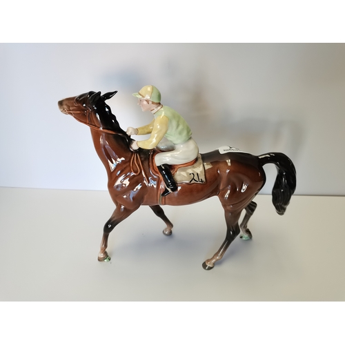 51 - Beswick Jockey on brown horse