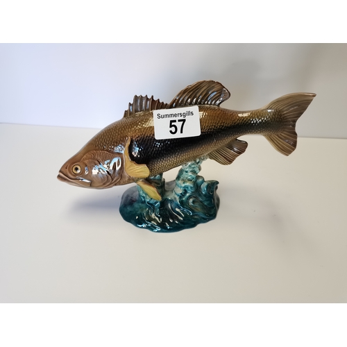 57 - Large Beswick wide mouth black bass