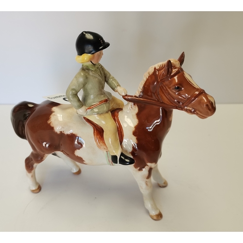 91 - Beswick Girl on Scewbald pony