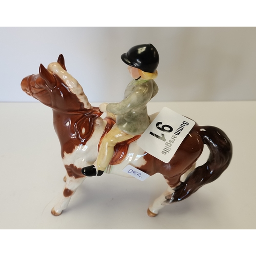 91 - Beswick Girl on Scewbald pony