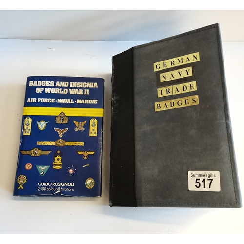 517 - German Navy trade badges and reference book