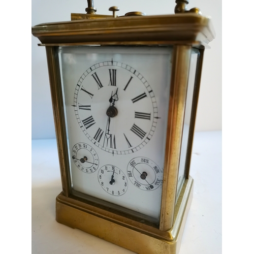 519 - Brass carriage clock