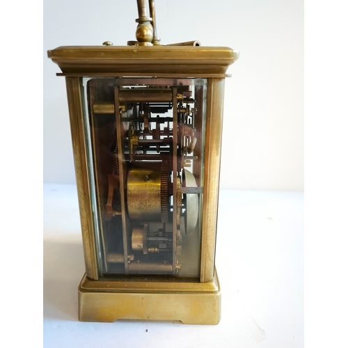 519 - Brass carriage clock