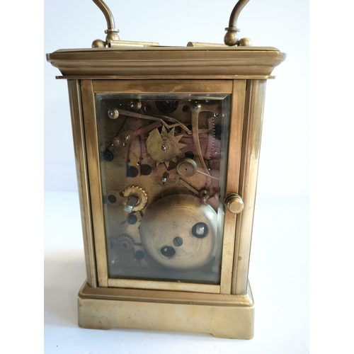 519 - Brass carriage clock