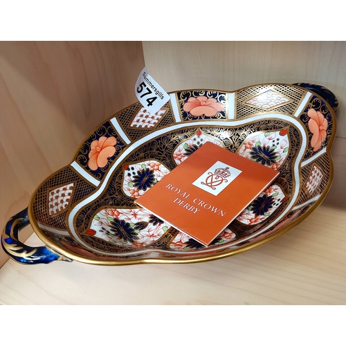 574 - Royal Crown Derby Oval dish 24cm x 18cm VGC