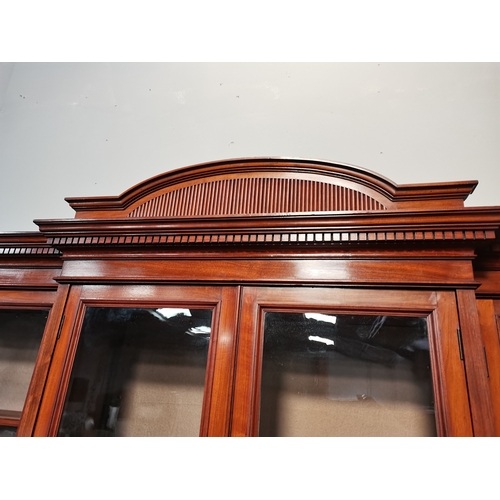 965 - Antique Mahogany breakfront bookcase in Exc. Condition 3.3m long x 43cm