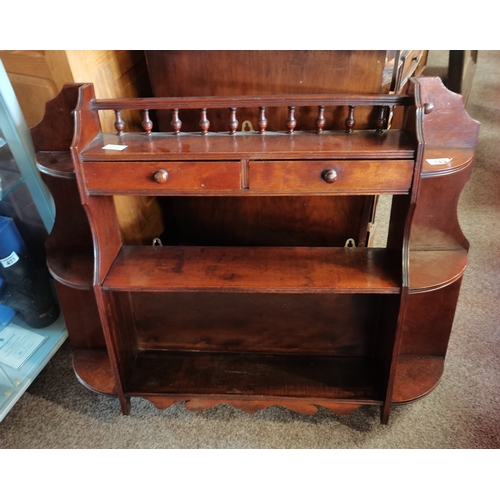 742 - Victorian Mahogany wall rack