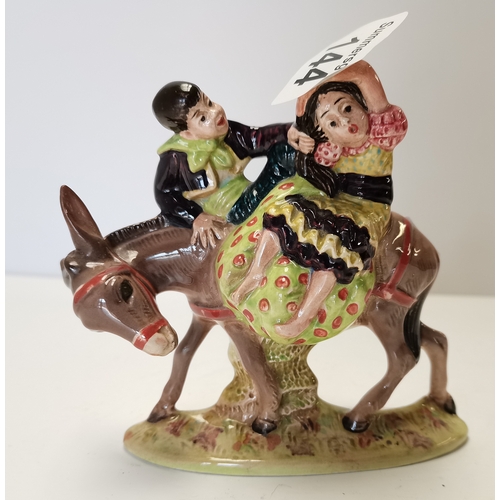 144 - Beswick Spanish Children playing on Donkey (repair to ear)