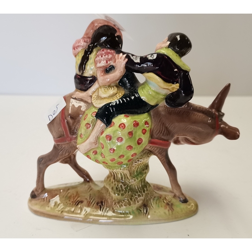 144 - Beswick Spanish Children playing on Donkey (repair to ear)