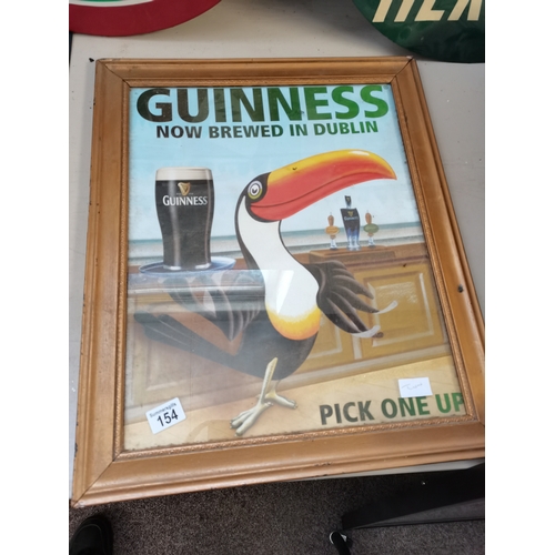 154 - Guinness Poster in gilt frame 59cm x 49cm