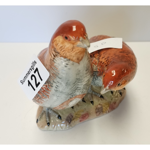 127 - Pair of Beswick partridges