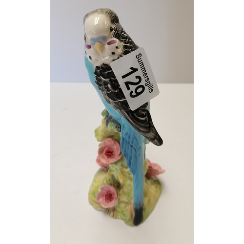 129 - Beswick Blue budgie 1st Version (tiny chips mended)