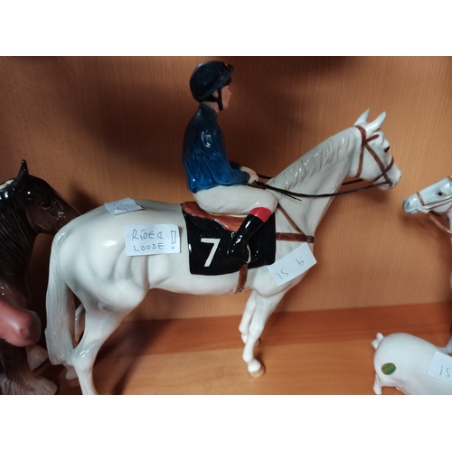 15b - Beswick rider and horse no. 7