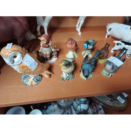 15e - 5 x Beswick birds and Hummel figure