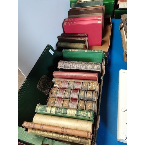 224 - 2 x boxes of vintage books on Preston incl The National Cathedrals, Bunyans pilgrims progress