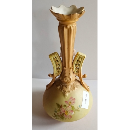 405 - Victorian vase with flower decoration