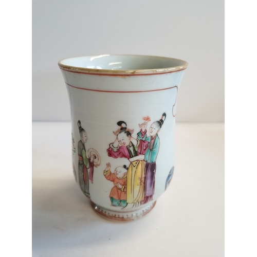 416 - Collection of Oriental China items (1 cup repaired)