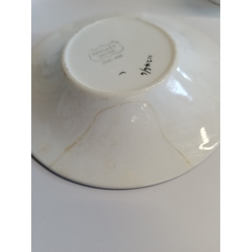 422 - Shelley coffee set.  Chip to coffee pot lid and hairline crack in saucer (repaired)