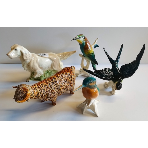 427 - 6 Ceramic animal figures