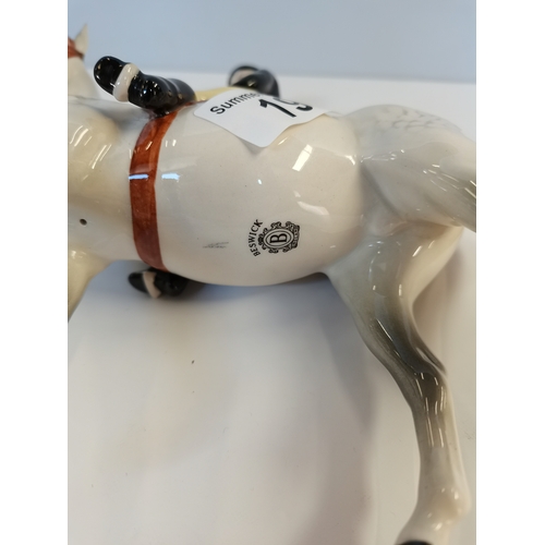 19 - Beswick Huntswoman on grey horse